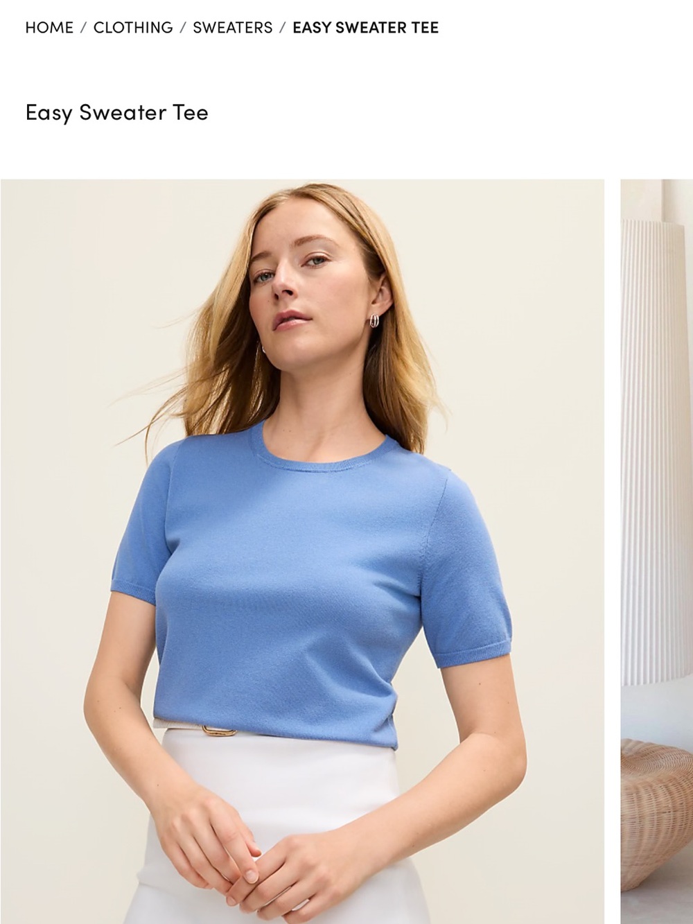 Easy Sweater Tee - Blue